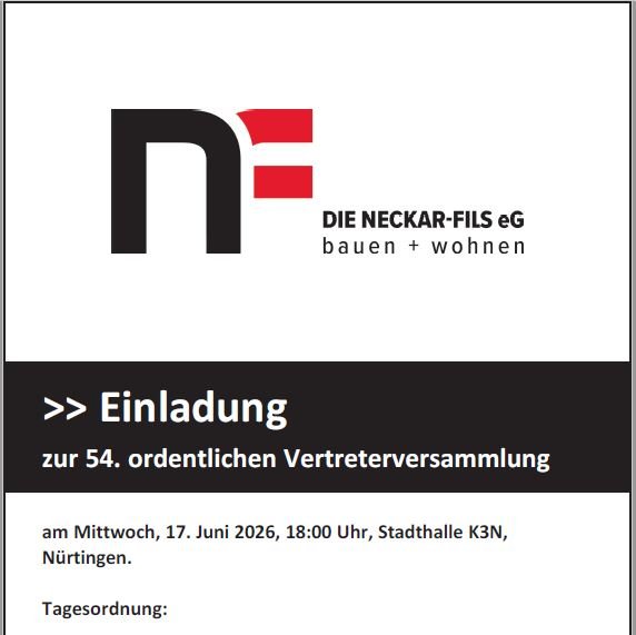 Foto (26.05.2026) Einladung zur diesj�hrigen Vertreterversammlung
