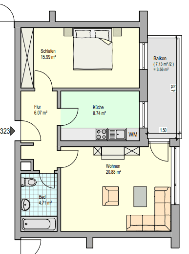 2026-07-15 14_50_46-21046.0323 - 73035 G�ppingen-Bezgenriet - Akkermanstr. 3 4.OG mi re.pdf - PDF24 .png Etagenwohnung G�ppingen