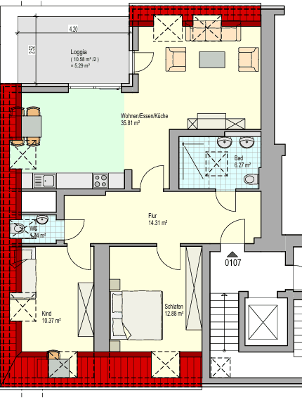 2026-07-27 11_28_59-30012.0107 - 72636 Frickenhausen - M�rikestr. 1 DG li.pdf und 5 weitere Seiten -.png Dachgeschosswohnung Frickenhausen
