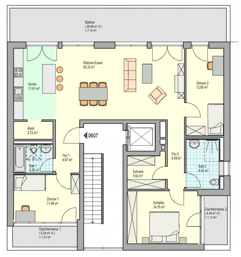 37000-01.0607 - 73262 Reichenbach-Fils - Schillerstra�e 6 DG.jpg Reichenbach Penthousewohnung Penthouse mit idealem Grundriss im Herzen von Reichenbach