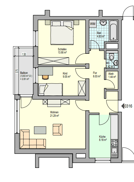 2026-07-15 15_32_10-21046.0316 - 73035 G�ppingen-Bezgenriet - Akkermanstr. 3 3.OG li vorne.pdf - PDF.png Etagenwohnung G�ppingen
