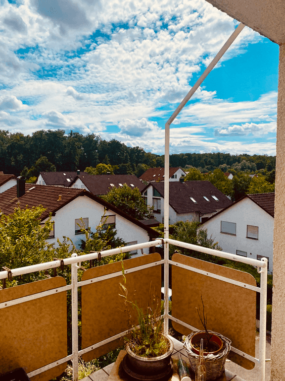 Balkonblick auf Siedlung Etagenwohnung N�rtingen